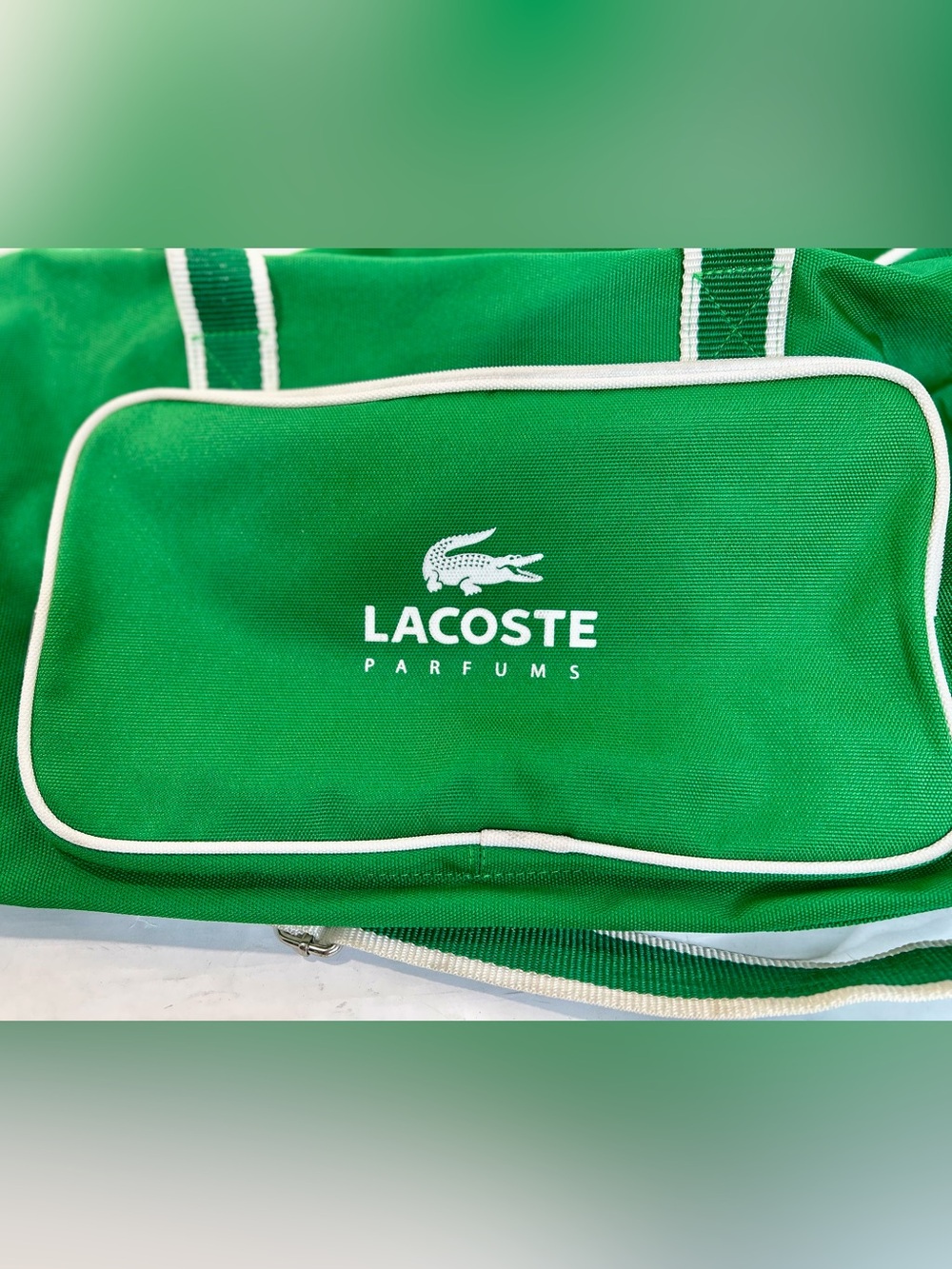 Lacoste Parfums Green Duffel Bag 18” x 13” x 7” - Picture 8 of 10